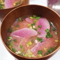 みわカメ太郎's cooksnap of when they made 赤かぶのお味噌汁.