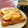 τомоко's cooksnap of when they made 朝食やランチにピザトースト.