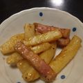 ｋｒｋｒ２８２９'s cooksnap of when they made じゃがいもとベーコンの醤油バター炒め❤.