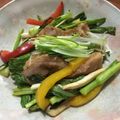 クック2JWD2O☆'s cooksnap of when they made 厚切り豚肉と小松菜のオイスターソース炒め.