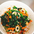 あちたんまん！'s cooksnap of when they made ✿ほうれん草の海苔ごま干しえび和え✿.