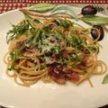 melmarilyn's cooksnap of when they made ベーコンとルッコラのゆず胡椒パスタ.
