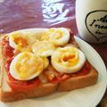 τомоко's cooksnap of when they made 朝食やランチにピザトースト.