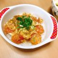 めぐまろろ's cooksnap of when they made エビ揚げ玉丼.