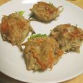 カメリア22's cooksnap of when they made ごぼうとにんじんのふっくら塩つくね.