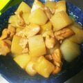 Yuuya_mama's cooksnap of when they made 大根と鶏肉の煮物.