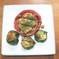 プラハの街並み's cooksnap of when they made 詰めて焼くだけ★パプリカの肉詰めバーグ.