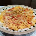 patepateco's cooksnap of when they made トマトとチーズのスクランブルエッグ.