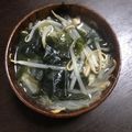 ズッキーニ侍's cooksnap of when they made ❤もやしとわかめウェイパースープ❤.