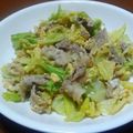 mutanosuke's cooksnap of when they made 豚バラとキャベツの卵とじ.