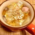 tamagogo's cooksnap of when they made 白菜や玉子なめらか中華スープ♡.
