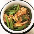 ゆりYO船長's cooksnap of when they made スナップエンドウと豚肉のオイスター炒め.