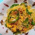 大森ヨーグルト's cooksnap of when they made ベーコンと炒り卵のスパゲティ塩こしょう味.