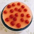 nonkapi's cooksnap of when they made さくらんぼゼリーのレアチーズケーキ.