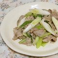 mmameco's cooksnap of when they made 長ネギと豚バラ肉の黒こしょう炒め.