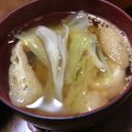 akichou's cooksnap of when they made ごま風味☆舞茸とキャベツのお味噌汁☆.