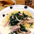 あいこ大好き's cooksnap of when they made 簡単♪ツナとほうれん草のクリームパスタ.