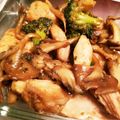 ちょこにん's cooksnap of when they made 鶏胸肉とレンコンと舞茸のサッパリ炒め♪.