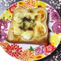 K0A9O0R8U♪'s cooksnap of when they made ゆで卵のチーズ柚子胡椒トースト.
