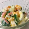 noriko912's cooksnap of when they made きゅうりとゆで卵とカニかまのマヨサラダ.