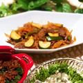 なつき☆ミ's cooksnap of when they made *牛肉と玉ねぎのにんにくトマト炒め*.
