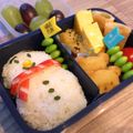 ーHaLuー's cooksnap of when they made キャラ弁☆ 雪だるま弁当.