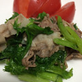クック88OPFH☆'s cooksnap of when they made 【簡単】豚バラとわさび菜の柚子胡椒炒め.