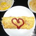 Akko333's cooksnap of when they made フライパンひとつ！簡単もやしオムレツ！！.