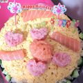 ★M★2mama's cooksnap of when they made 簡単！ミッキーのちらし寿司ケーキ.