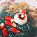 ティアラ623's cooksnap of when they made ハロウィン♡眼球ゆで卵トースト.