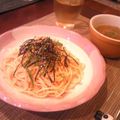 ange＊'s cooksnap of when they made たらことシソのクリームスパゲティー.