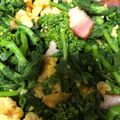 koiren's cooksnap of when they made 菜花・ベーコン・たまごのシンプルな塩炒め.