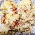 khnopff's cooksnap of when they made オイルサーディンとドライトマトのポテサラ.