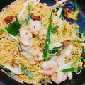☆かつもも☆'s cooksnap of when they made 絶品♡海老とねぎの塩焼きそば.