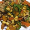 九道礼菜's cooksnap of when they made かぼちゃと豚肉の天かす炒め.