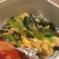 三兄妹ママ奮闘中＊'s cooksnap of when they made 小松菜の卵とじ.