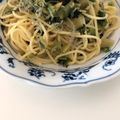 ルルル。's cooksnap of when they made 野沢菜＆しらすの和風スパゲッティ.