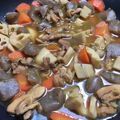うずる's cooksnap of when they made 鶏肉☆蓮根☆蒟蒻☆人参の炒め煮.