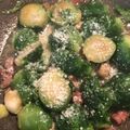 Yokchina's cooksnap of when they made 芽キャベツとベーコンの炒め チーズのせ.