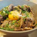＊chapico＊'s cooksnap of when they made 簡単だけどちょっぴり豪華に♪すき焼き丼！.