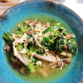 rieppppp's cooksnap of when they made 菜の花としめじの玉子とじ.