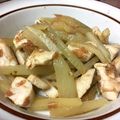 cocoruna's cooksnap of when they made ヤーコンと鶏肉の梅肉おかか炒め.