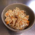 megland's cooksnap of when they made 塩昆布・ツナ・にんじんの簡単おこわ.