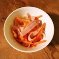 はるぴーのママ's cooksnap of when they made レンジで３分☆人参とハムのマリネ.