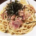 tresjolie's cooksnap of when they made たらこの和風パスタ.