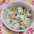 ぽぽきゅ's cooksnap of when they made 野沢菜としらすの混ぜご飯.