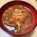 i☆can's cooksnap of when they made 挽き肉 白菜 もやし ピリ辛味噌スープ！.