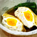 シシュポス's cooksnap of when they made 鶏挽肉と卵の餡かけ巾着♡.