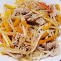 クックY08S17☆'s cooksnap of when they made 豚ともやしとピーマンの甘辛炒め.