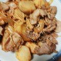 クック3E8MDX☆'s cooksnap of when they made 里芋と豚肉にんにくバター炒め.